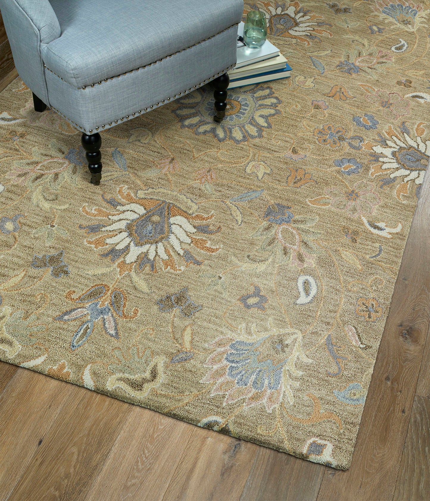 Kaleen Helena Collection Lt Brown MilkChocolate Throw Rug 2' x 3'