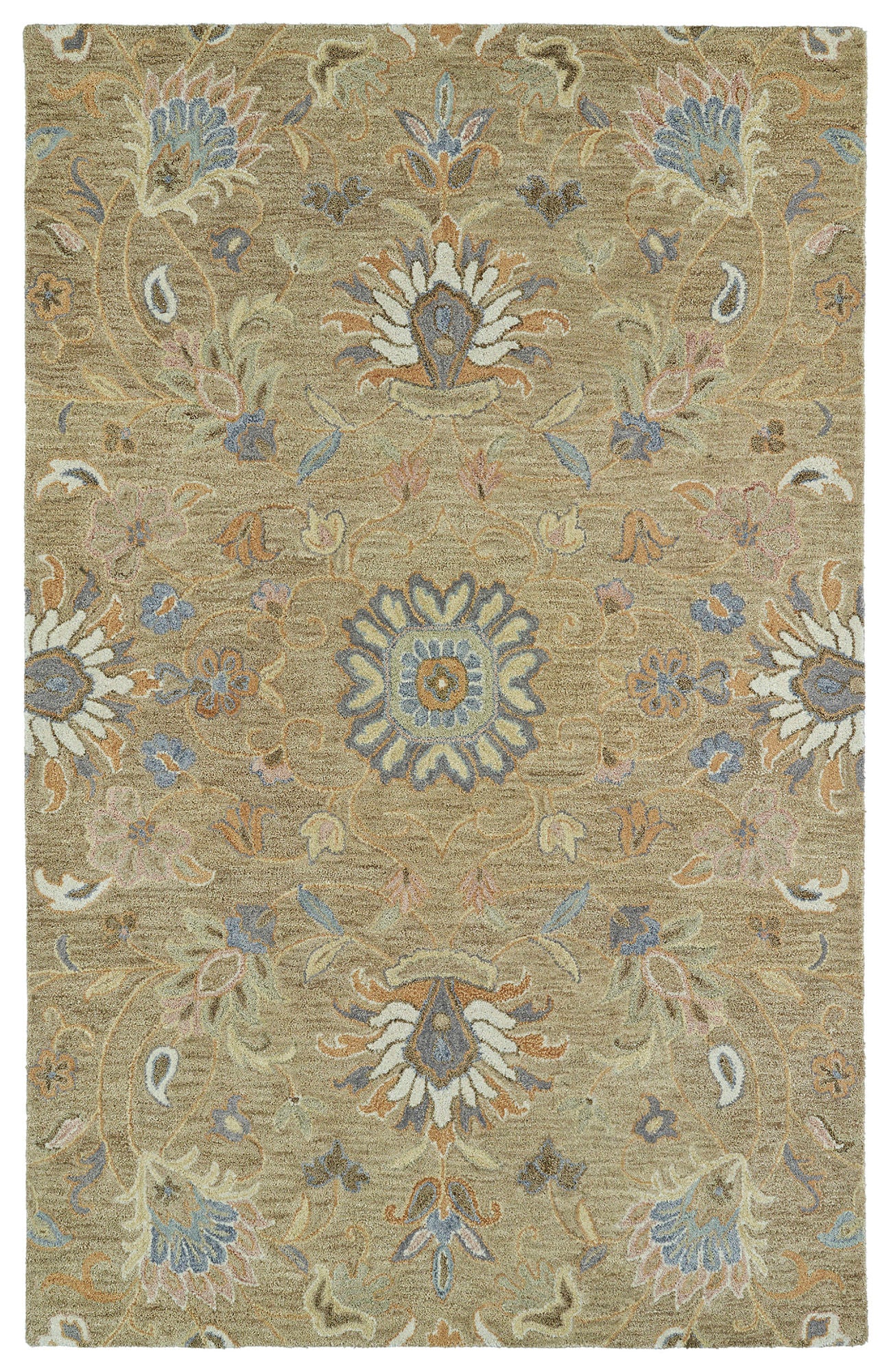 Kaleen Helena Collection Lt Brown MilkChocolate Runner 2'6" x 8'