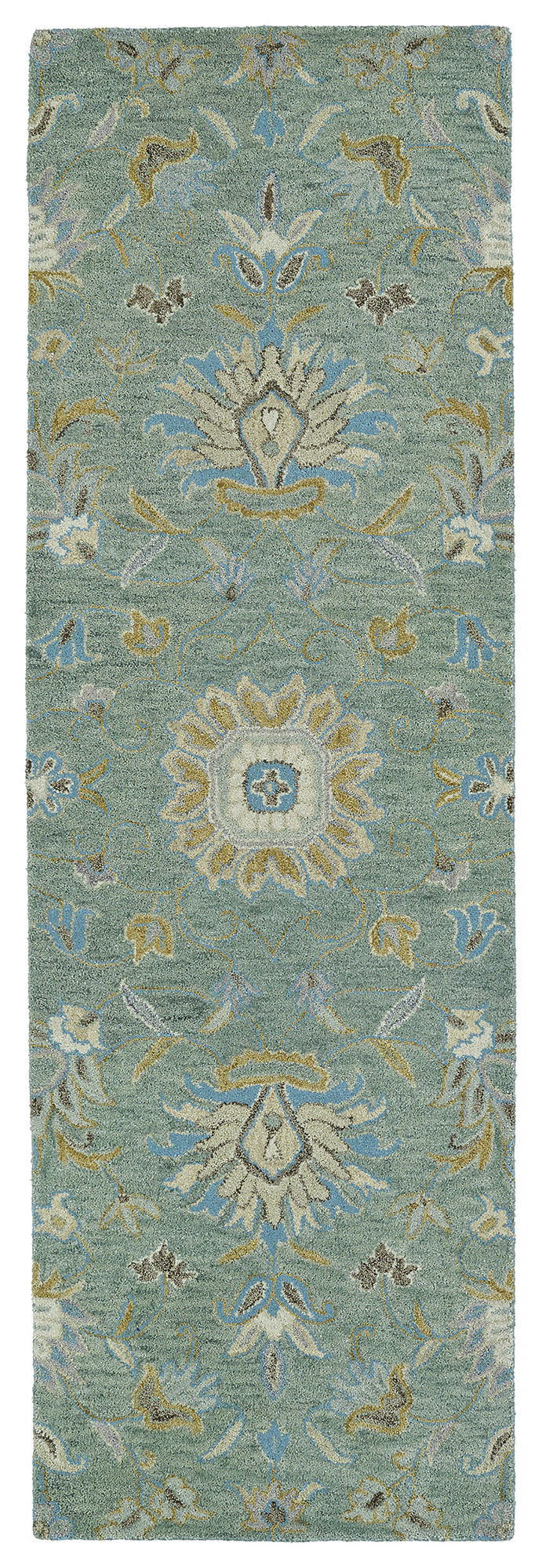 Kaleen Helena Collection Dark Mint Runner 2'6" x 12'