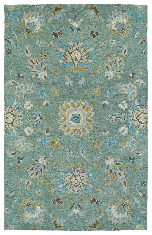 Kaleen Helena Collection Dark Mint Area Rug 12' x 15'