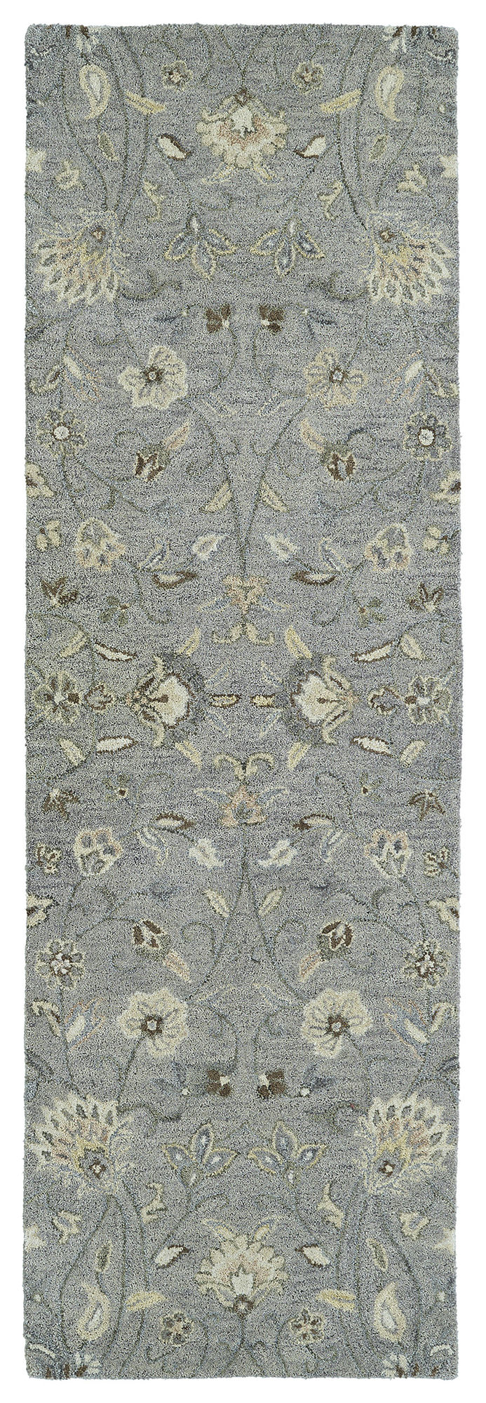 Kaleen Helena Collection Gray Ivory Runner 2'6" x 12'