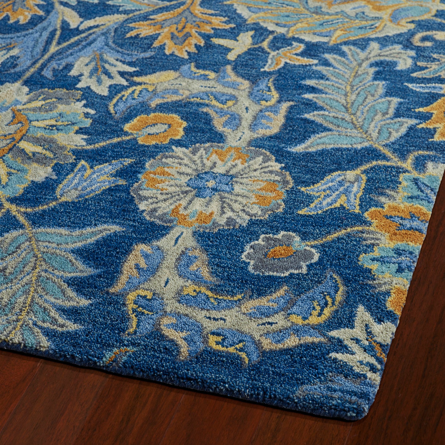 Kaleen Helena Collection Navy Denim Runner 2'6" x 12'