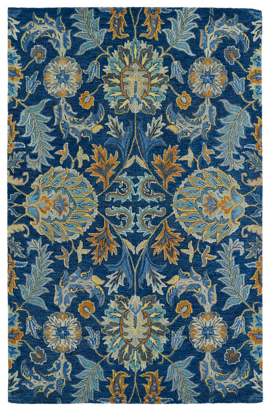 Kaleen Helena Collection Navy Denim Area Rug 8' x 10'