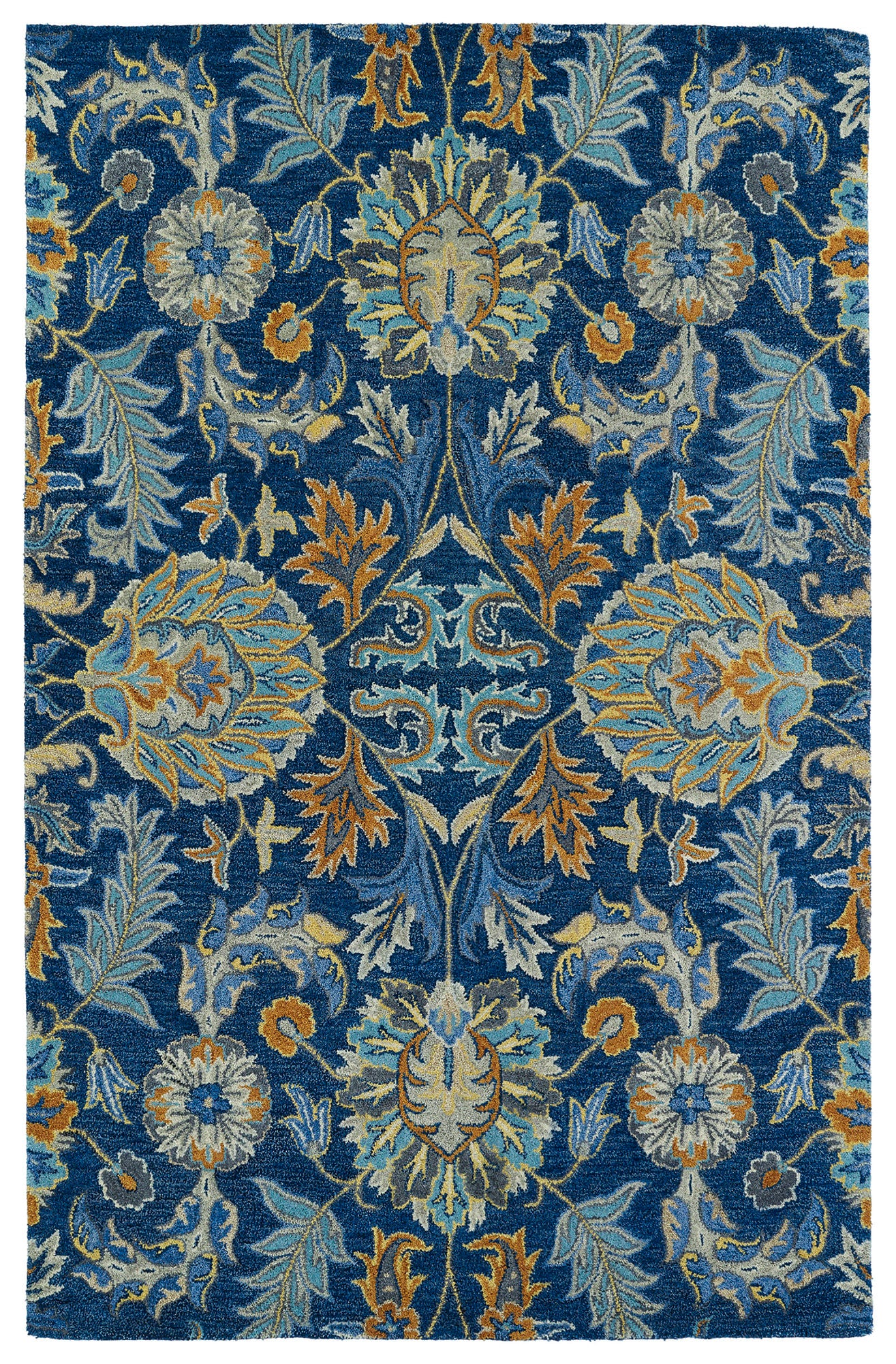 Kaleen Helena Collection Navy Denim Runner 2'6" x 12'