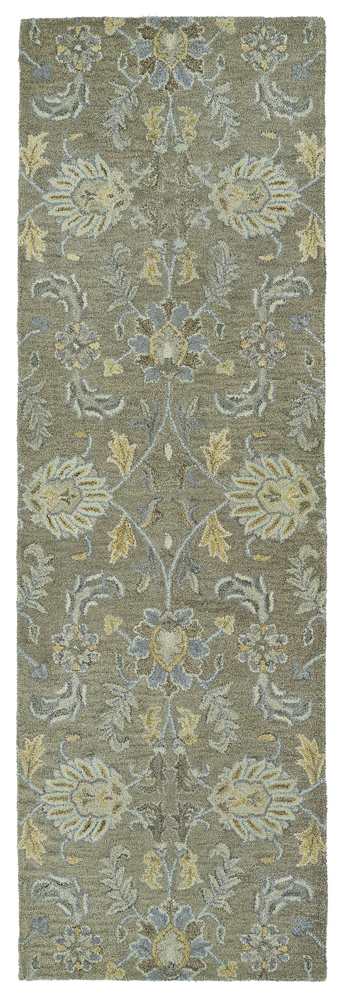 Kaleen Helena Collection Sage MilkChocolate Runner 2'6" x 8'