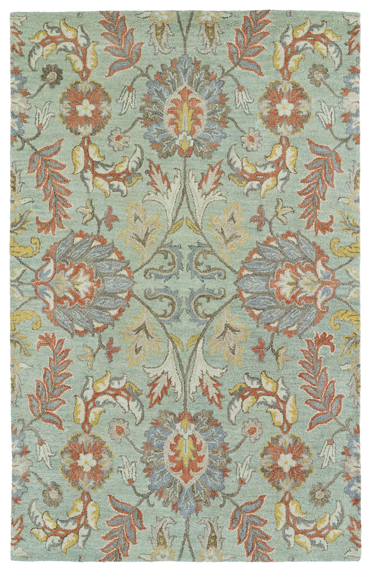 Kaleen Helena Collection Mint Beige Throw Rug 2' x 3'