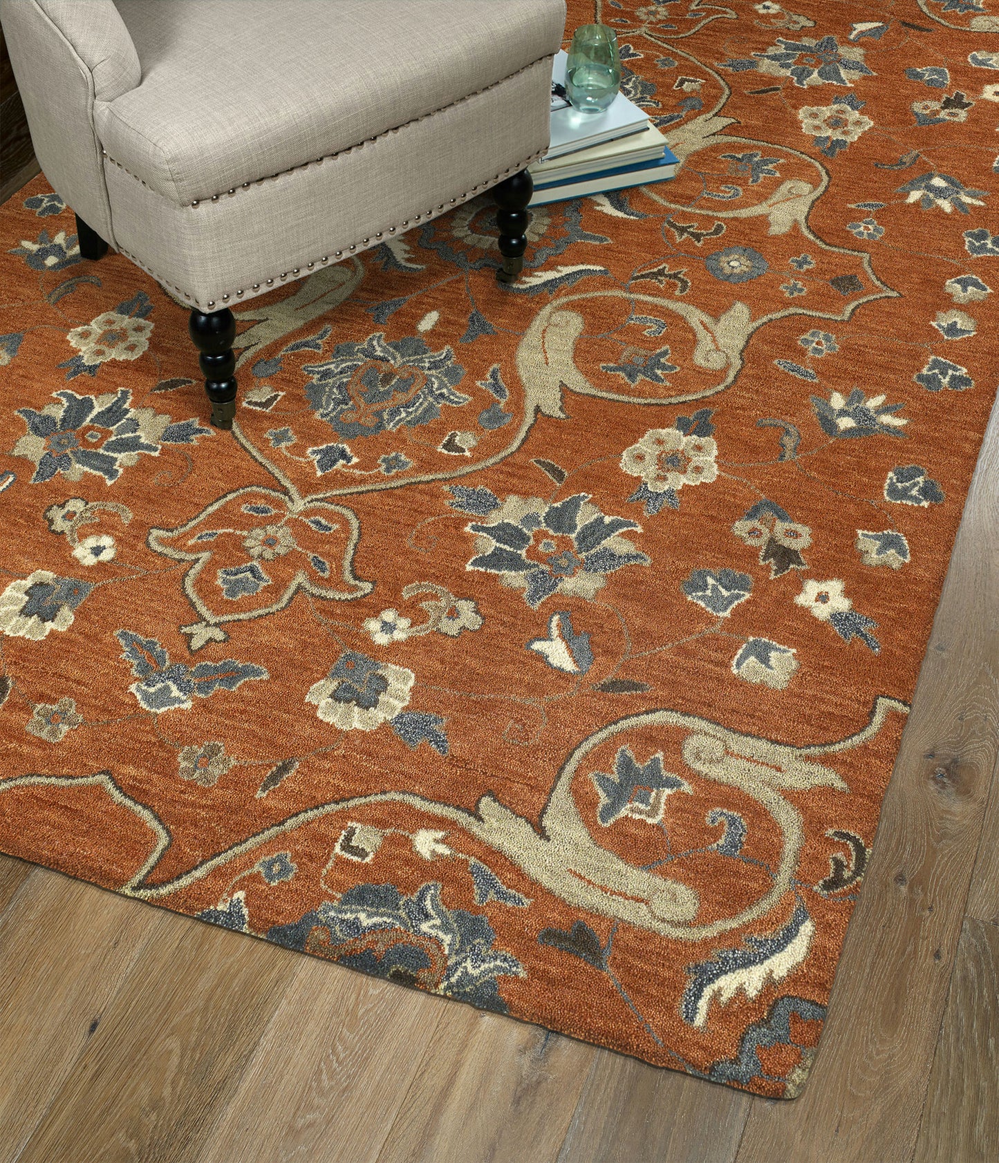 Kaleen Helena Collection Dark Paprika Runner 2'6" x 12'