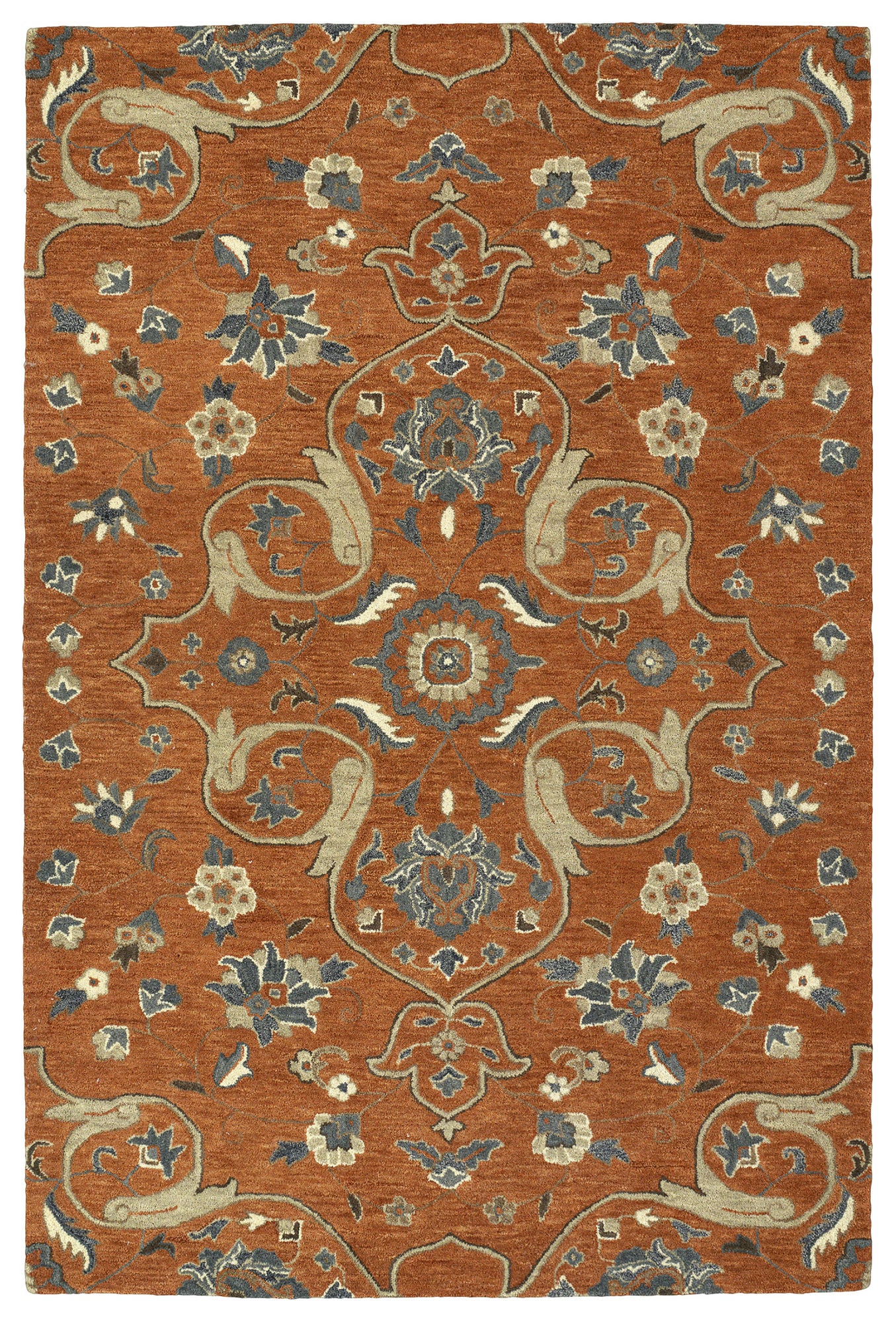 Kaleen Helena Collection Dark Paprika Throw Rug 2' x 3'