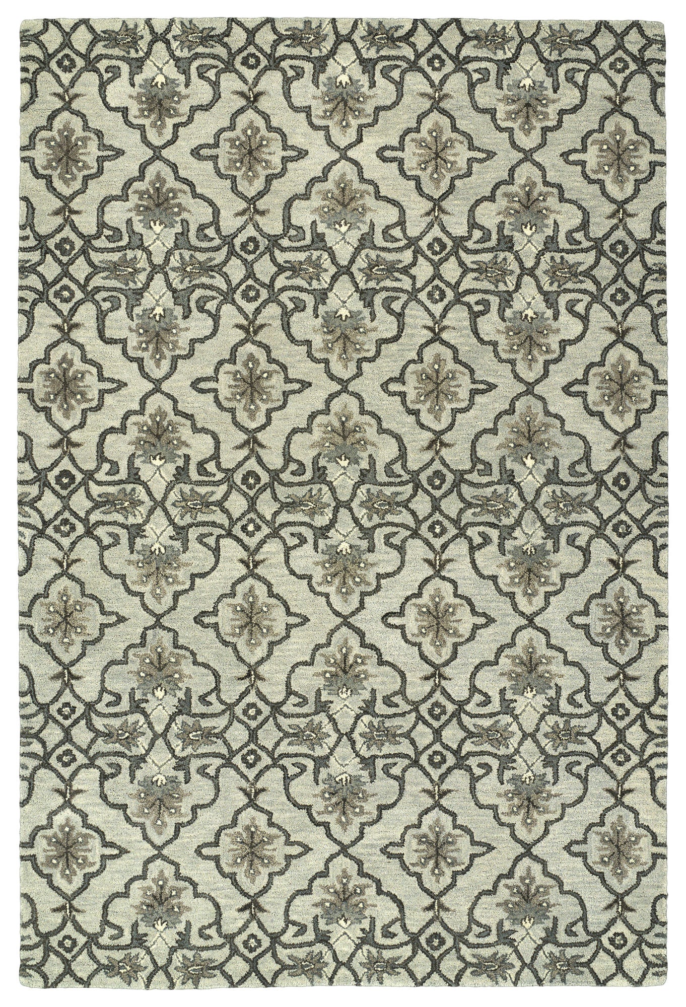 Kaleen Helena Collection Mint Gray Throw Rug 2' x 3'