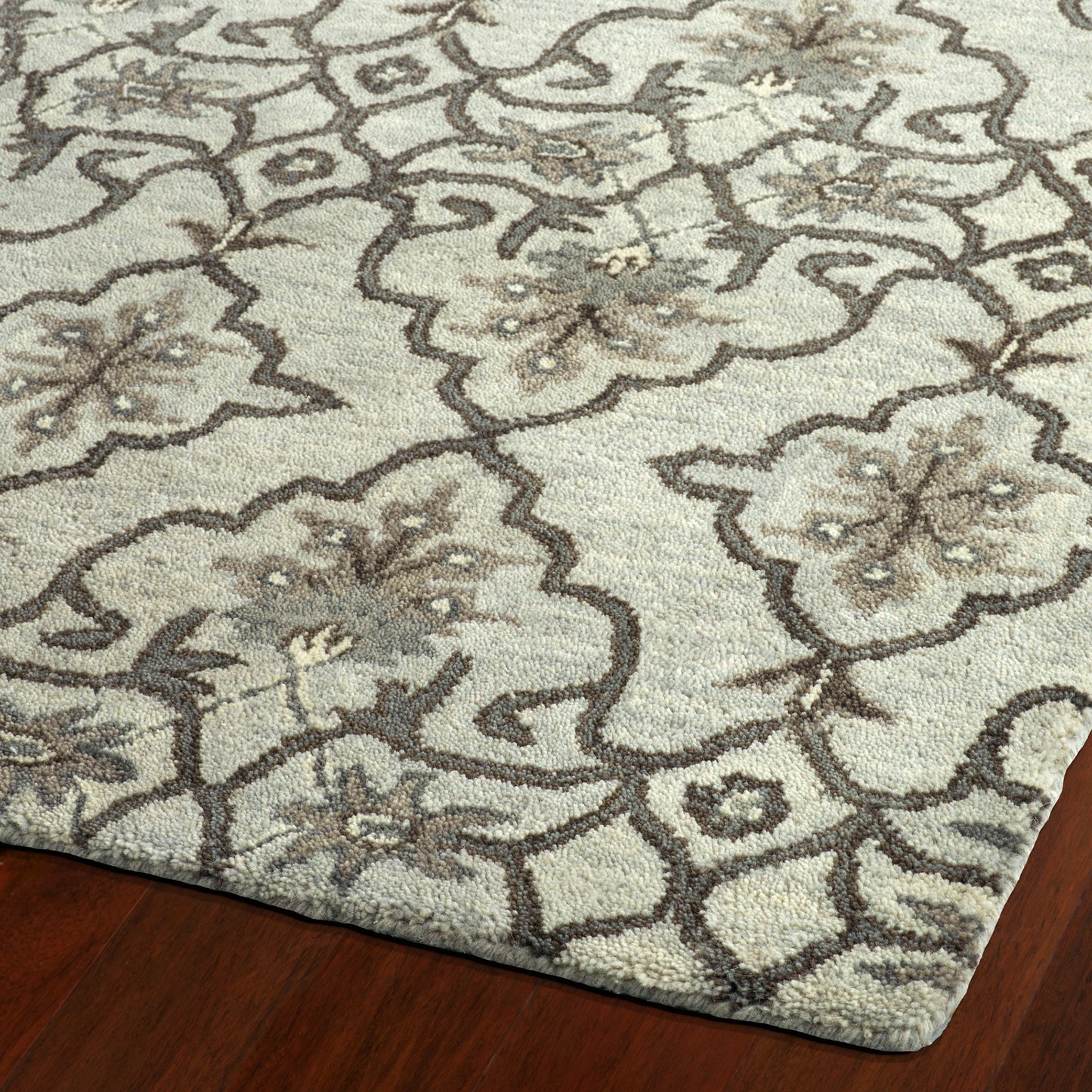 Kaleen Helena Collection Mint Gray Throw Rug 2' x 3'