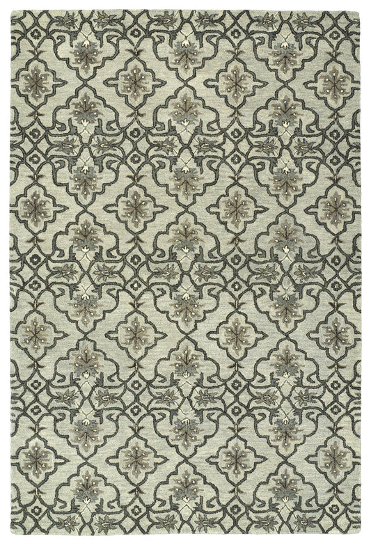 Kaleen Helena Collection Mint Gray Area Rug 5' x 7'9"
