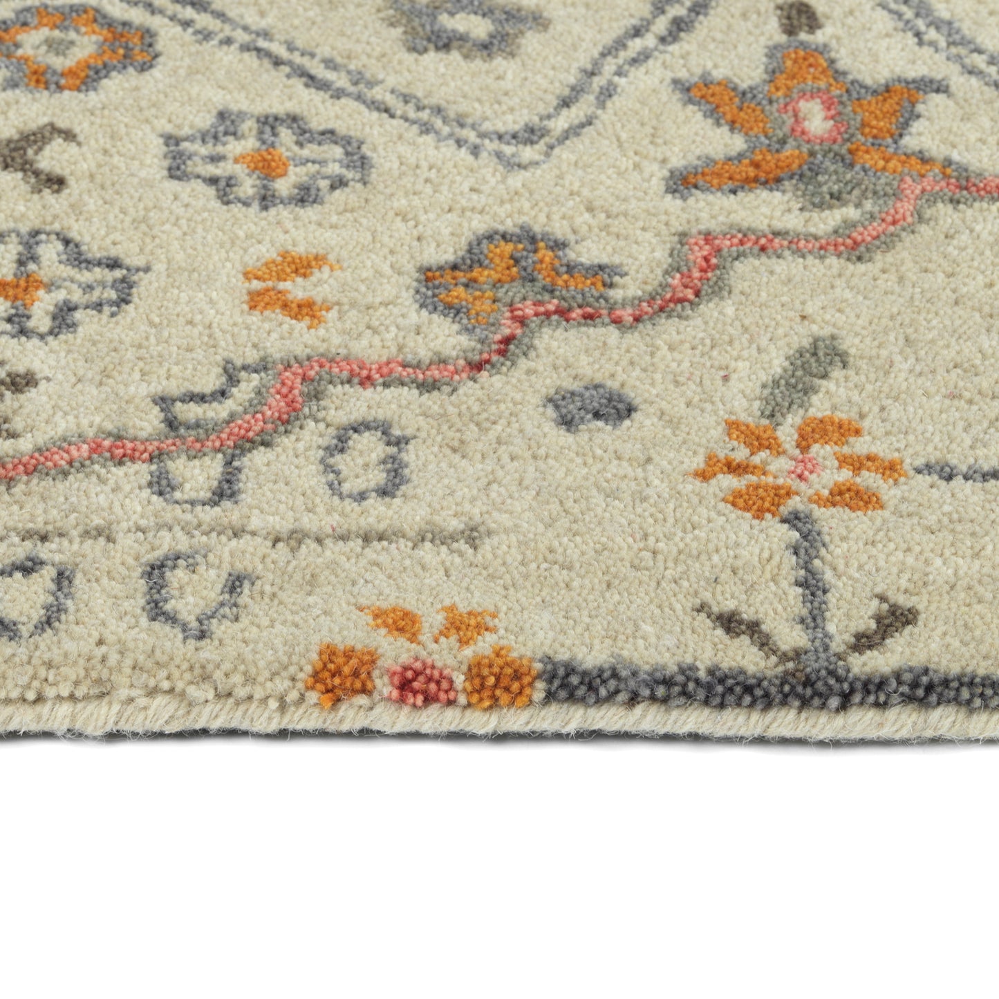 Kaleen Helena Collection Ivory Pink Runner 2'6" x 8'