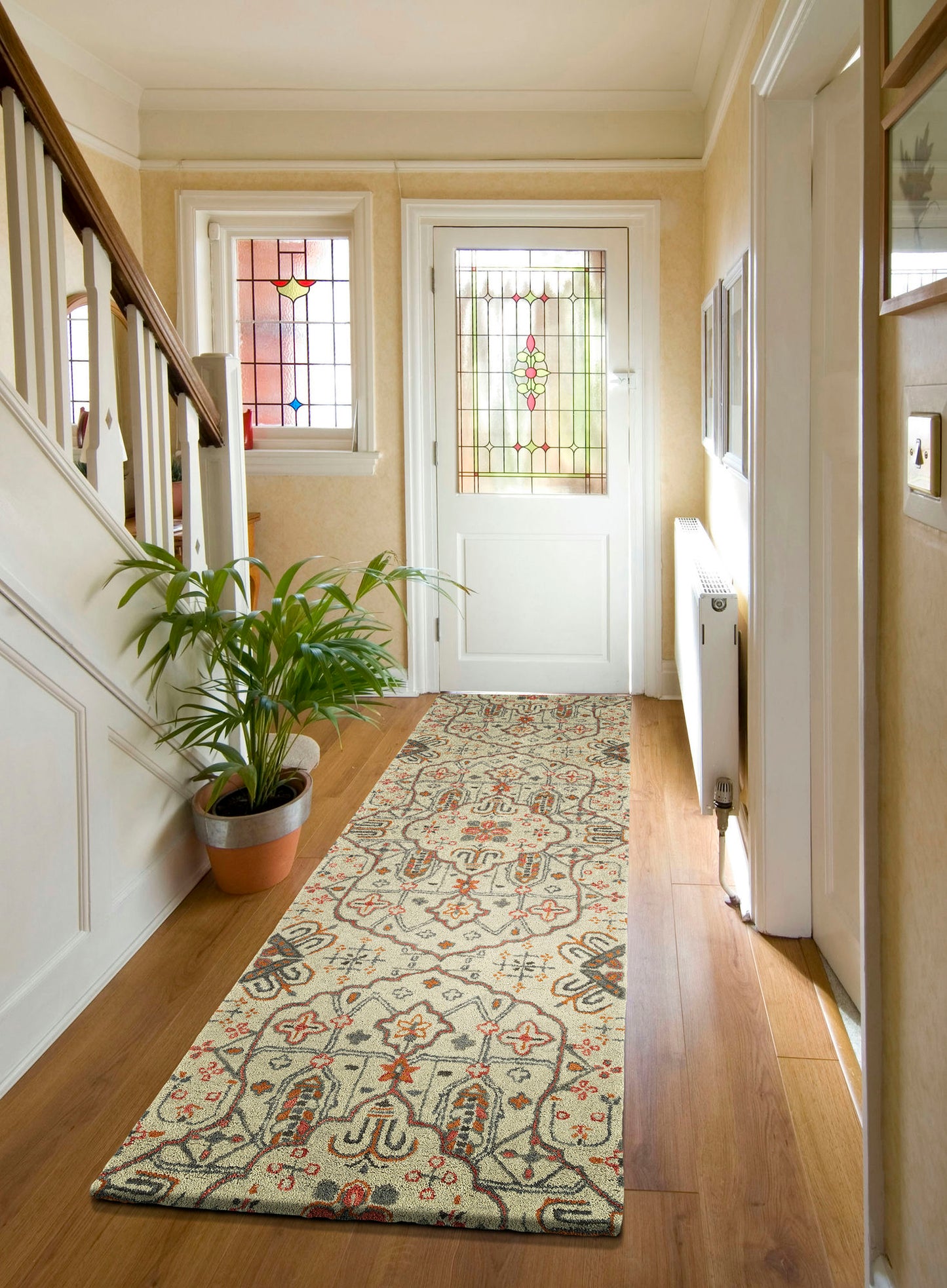 Kaleen Helena Collection Ivory Pink Area Rug 12' x 15'