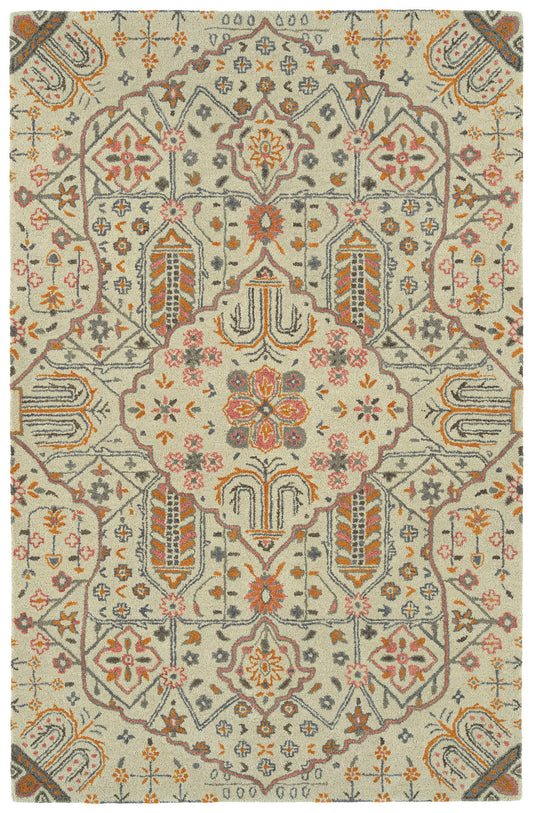 Kaleen Helena Collection Ivory Pink Area Rug 12' x 15'