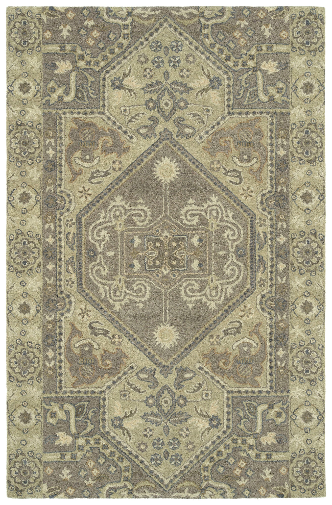 Kaleen Helena Collection Gray Taupe Runner 2'6" x 12'