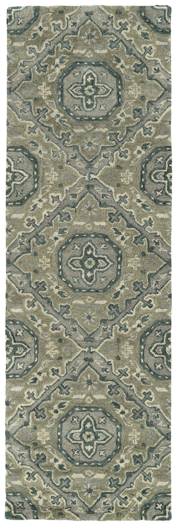 Kaleen Helena Collection Dark Fern Runner 2'6" x 8'