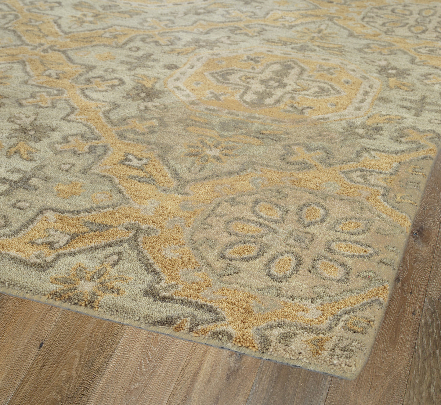 Kaleen Helena Collection Sage Brown Runner 2'6" x 8'