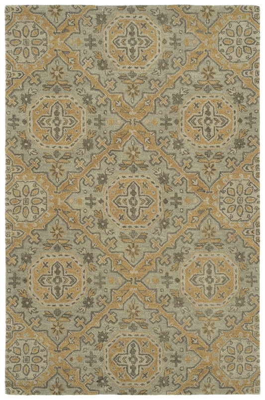 Kaleen Helena Collection Sage Brown Area Rug 5' x 7'9"