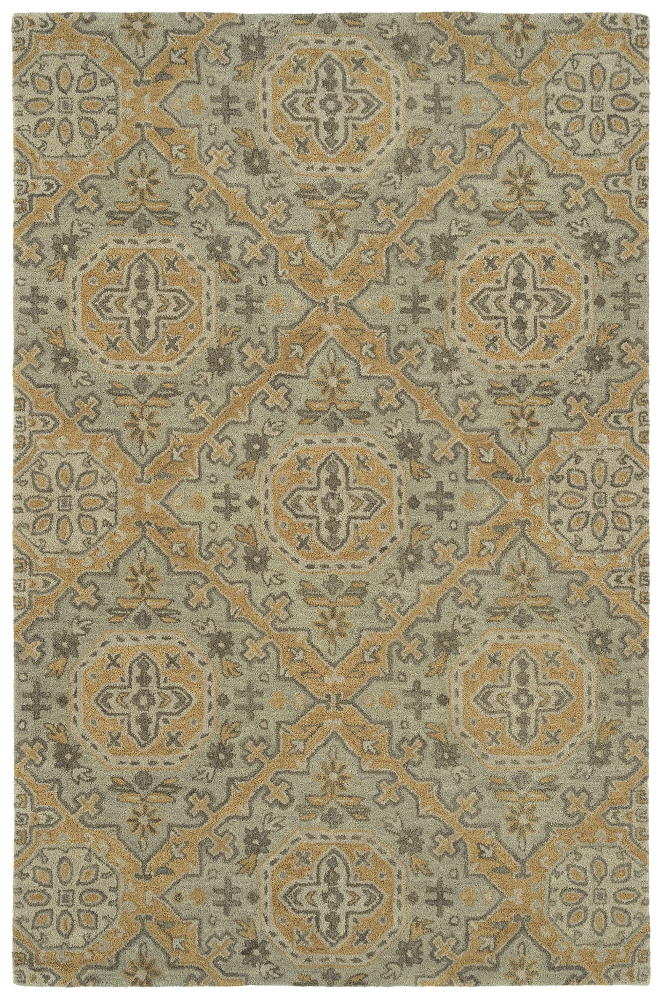 Kaleen Helena Collection Sage Brown Throw Rug 2' x 3'