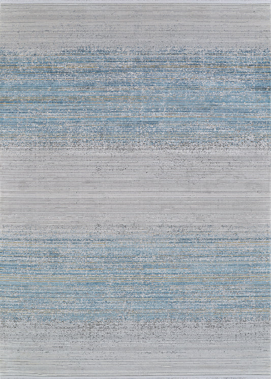 Couristan Siena Ombre Blue-Gold-Ivory Rug 7'10" x 10'5"