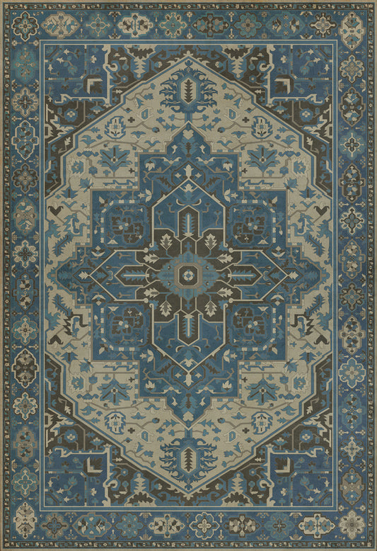 Persian Bazaar - Camelot - Lancelot 96x140 Vintage Vinyl Floorcloth