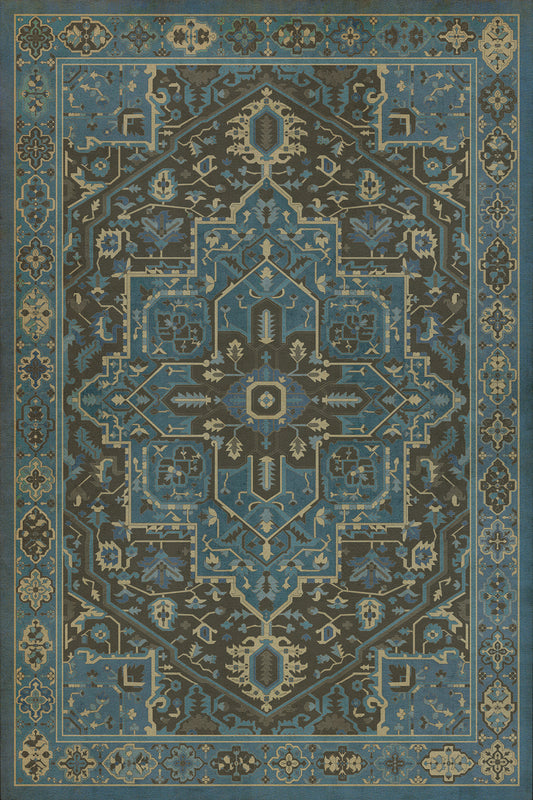 Persian Bazaar - Camelot - Merlin 20x30 Vintage Vinyl Floorcloth