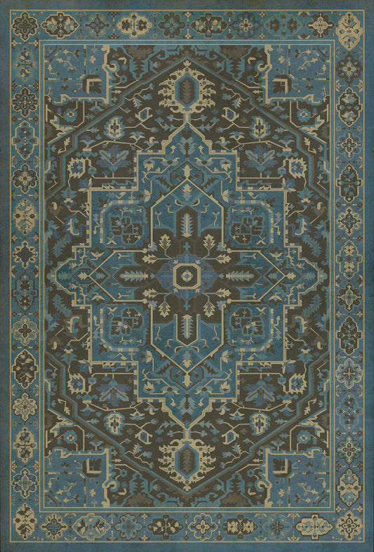 Persian Bazaar - Camelot - Merlin 38x56 Vintage Vinyl Floorcloth