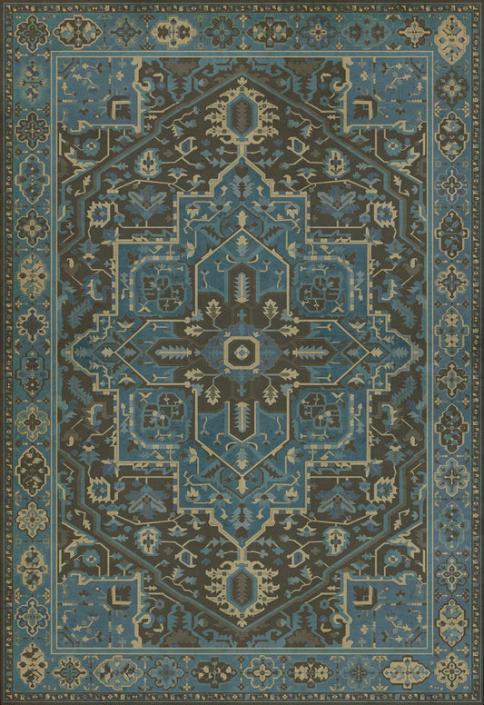 Persian Bazaar - Camelot - Merlin 70x102 Vintage Vinyl Floorcloth