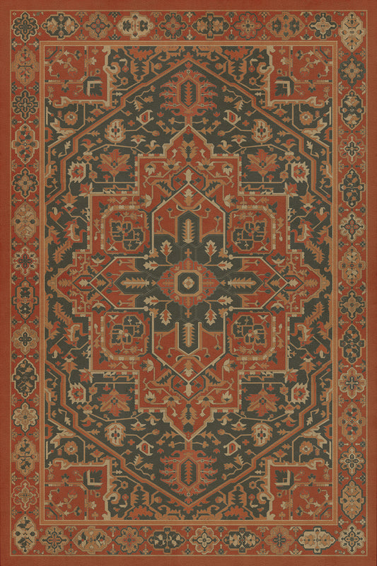 Persian Bazaar - Camelot - Mordred 20x30 Vintage Vinyl Floorcloth