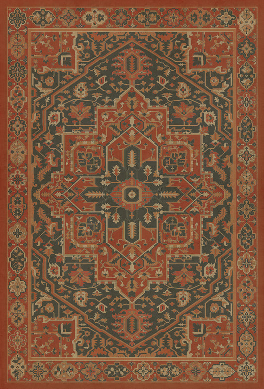 Persian Bazaar - Camelot - Mordred 38x56 Vintage Vinyl Floorcloth