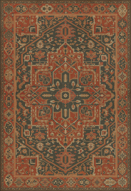 Persian Bazaar - Camelot - Mordred 52x76 Vintage Vinyl Floorcloth