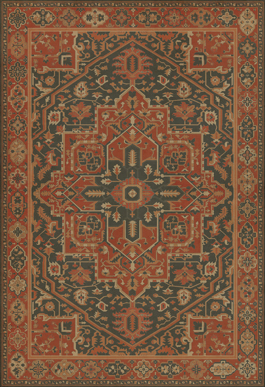 Persian Bazaar - Camelot - Mordred 70x102 Vintage Vinyl Floorcloth