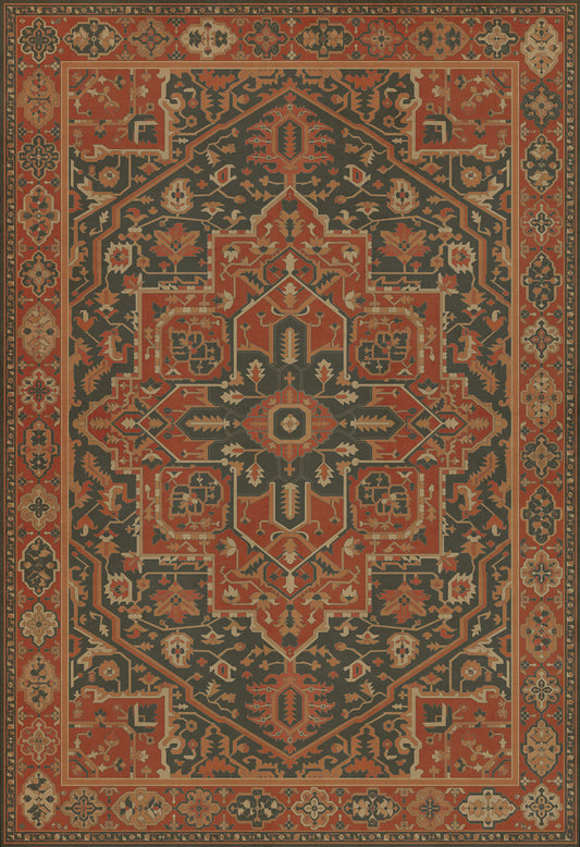 Persian Bazaar - Camelot - Mordred 120x175 Vintage Vinyl Floorcloth
