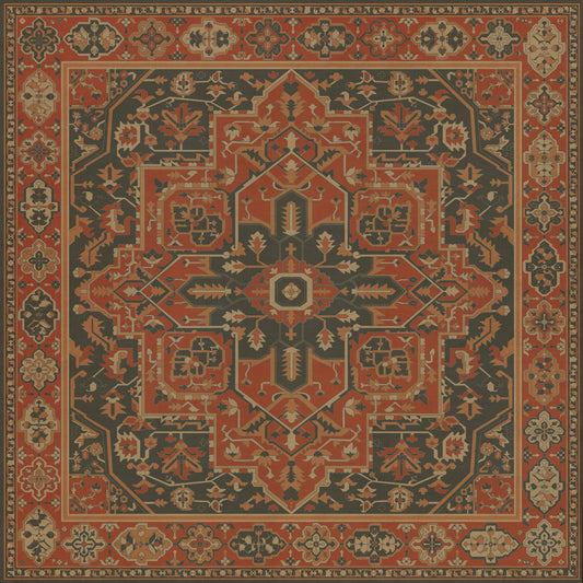 Persian Bazaar - Camelot - Mordred 60x60 Vintage Vinyl Floorcloth
