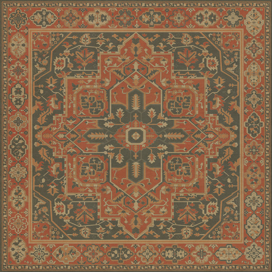Persian Bazaar - Camelot - Mordred 72x72 Vintage Vinyl Floorcloth
