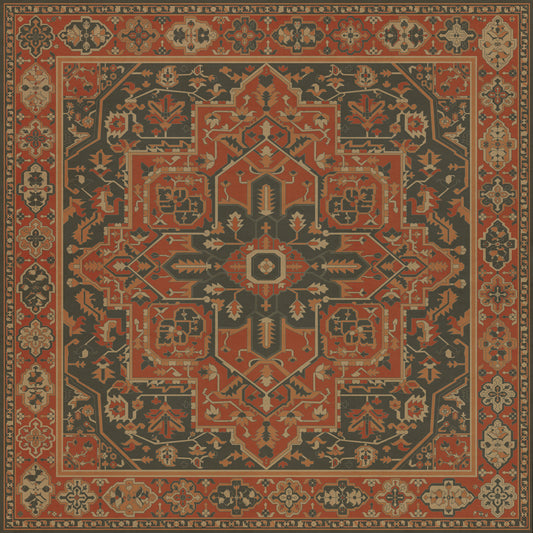Persian Bazaar - Camelot - Mordred 96x96 Vintage Vinyl Floorcloth