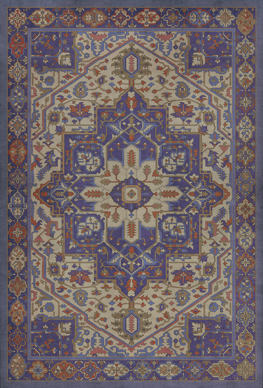 Persian Bazaar - Camelot - Morgana 38x56 Vintage Vinyl Floorcloth