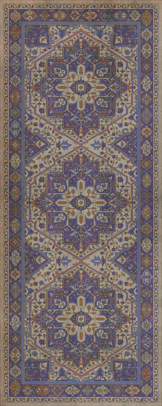 Persian Bazaar - Camelot - Morgana 36x90 Vintage Vinyl Floorcloth
