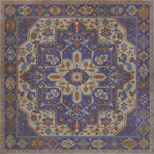 Persian Bazaar - Camelot - Morgana 60x60 Vintage Vinyl Floorcloth