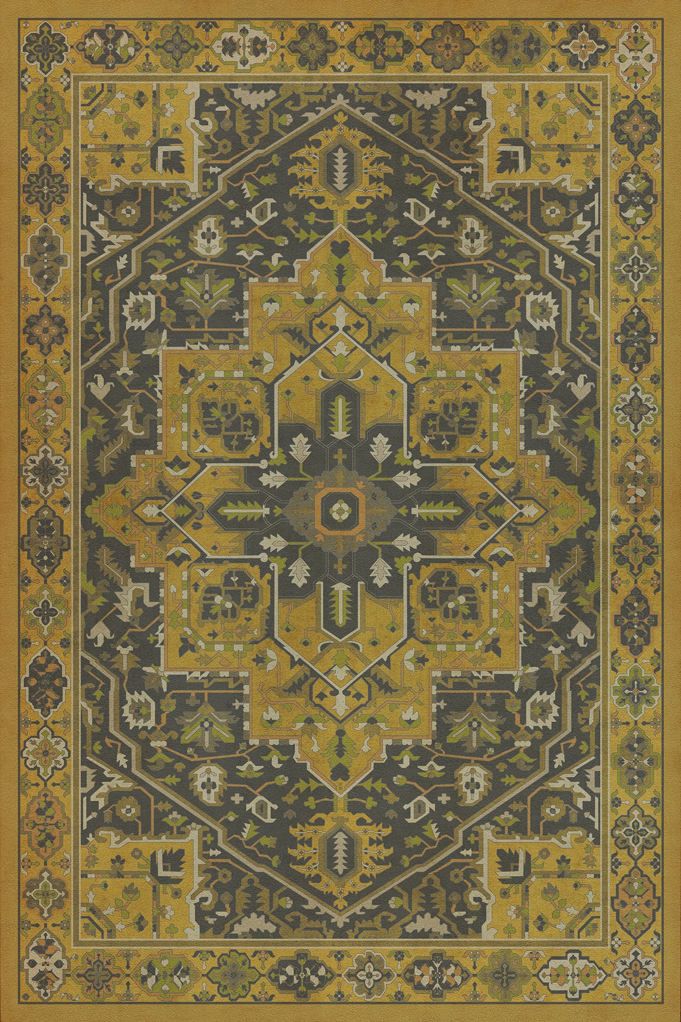Persian Bazaar - Camelot - Sir Galahad 20x30 Vintage Vinyl Floorcloth