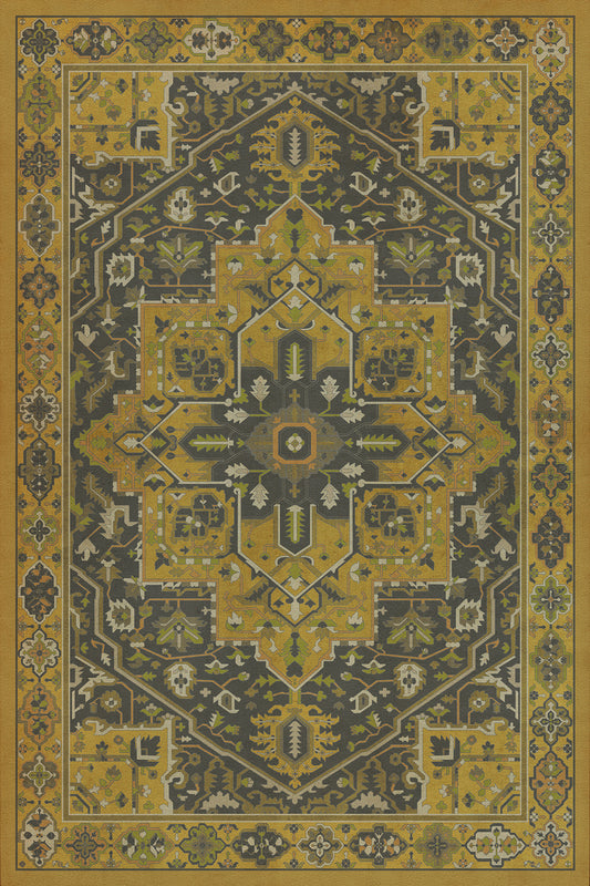 Persian Bazaar - Camelot - Sir Galahad 20x30 Vintage Vinyl Floorcloth