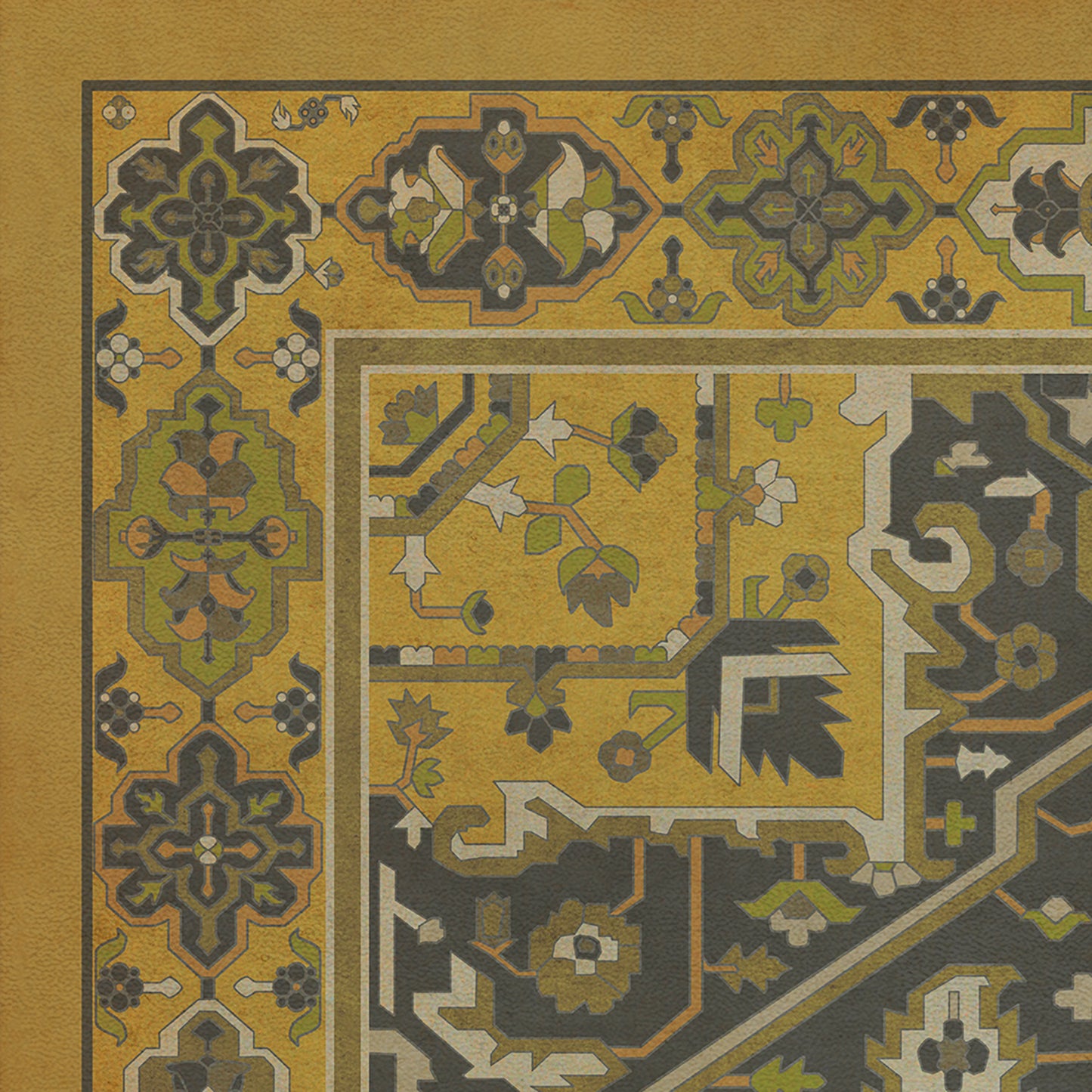 Persian Bazaar - Camelot - Sir Galahad 38x56 Vintage Vinyl Floorcloth