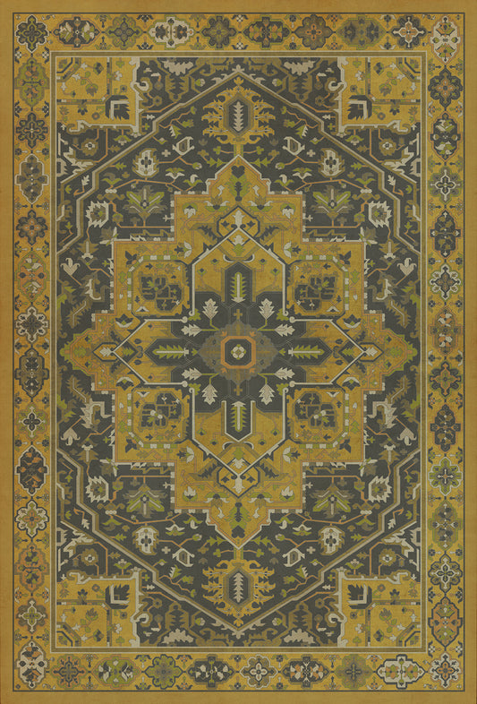 Persian Bazaar - Camelot - Sir Galahad 38x56 Vintage Vinyl Floorcloth