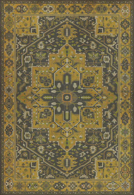 Persian Bazaar - Camelot - Sir Galahad 70x102 Vintage Vinyl Floorcloth