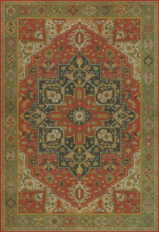 Persian Bazaar - Camelot - Sir Gawain 52x76 Vintage Vinyl Floorcloth