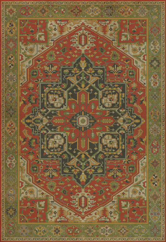Persian Bazaar - Camelot - Sir Gawain 96x140 Vintage Vinyl Floorcloth