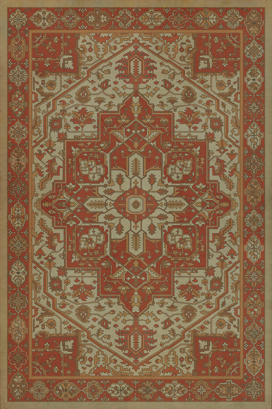 Persian Bazaar - Camelot - Sir Percival 20x30 Vintage Vinyl Floorcloth
