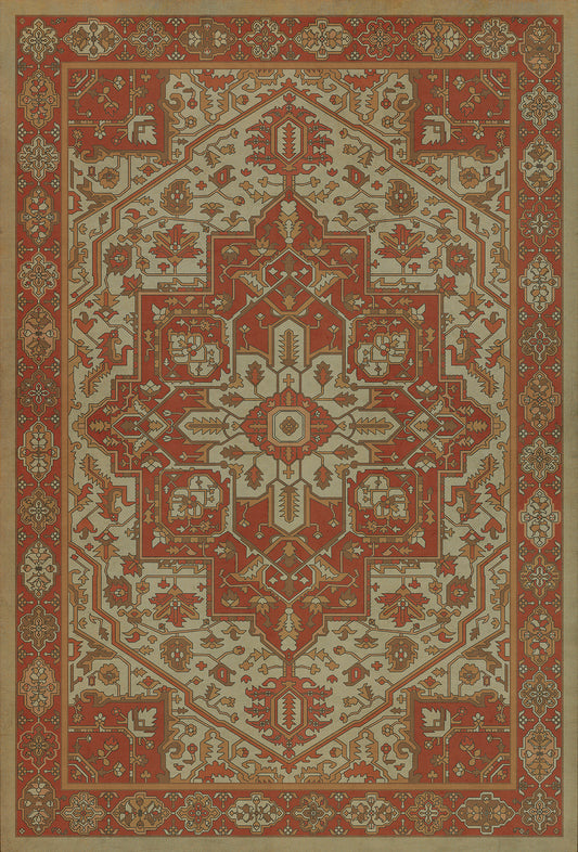 Persian Bazaar - Camelot - Sir Percival 38x56 Vintage Vinyl Floorcloth