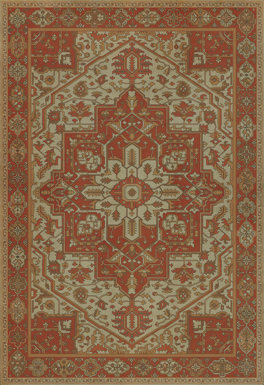 Persian Bazaar - Camelot - Sir Percival 96x140 Vintage Vinyl Floorcloth