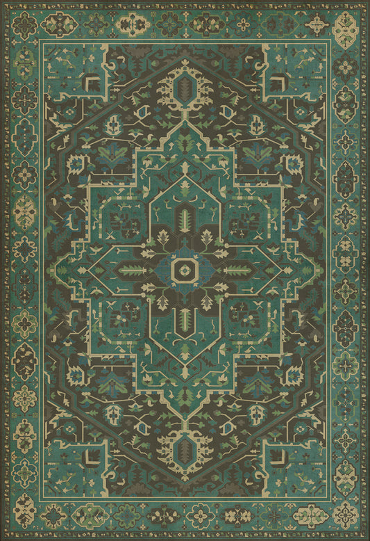Persian Bazaar - Camelot - The Holy Grail 96x140 Vintage Vinyl Floorcloth